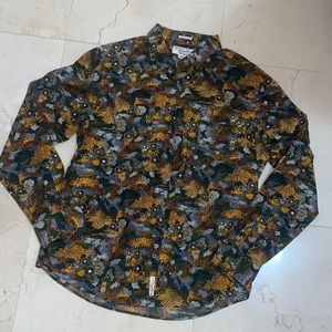 ORIGINAL PENGUIN Floral Fall Pattern Long Sleeve Button Down